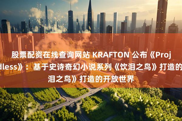 股票配资在线查询网站 KRAFTON 公布《Project Windless》：基于史诗奇幻小说系列《饮泪之鸟》打造的开放世界